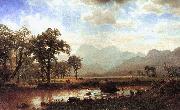 Albert Bierstadt Haying, Conway Meadows Sweden oil painting artist